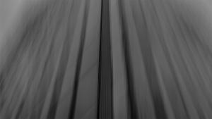 Greyscale photo of a building.